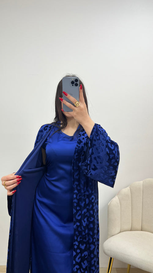 NARZIA – Ensemble abaya Bleu Royal