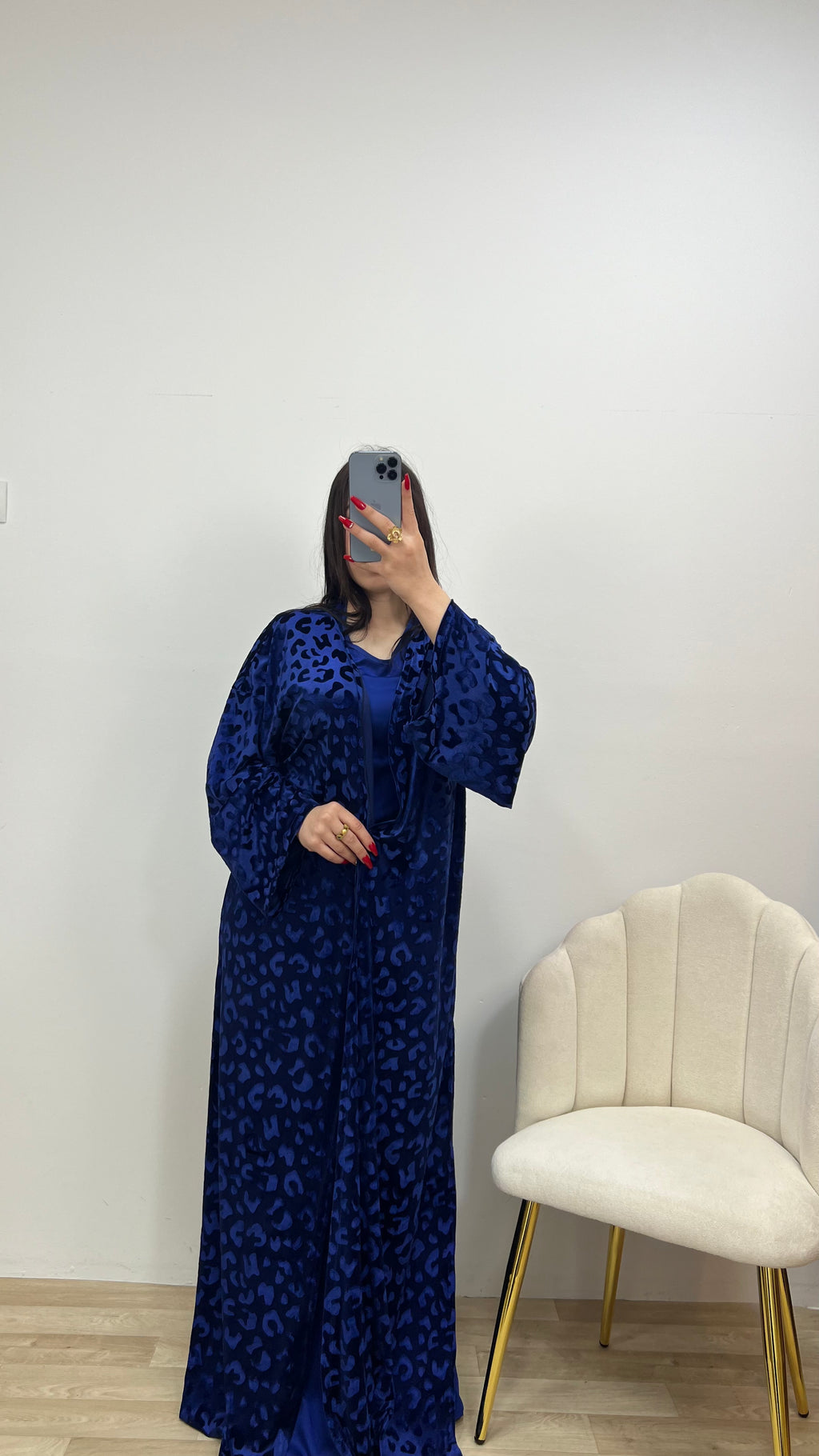 NARZIA – Ensemble abaya Bleu Royal
