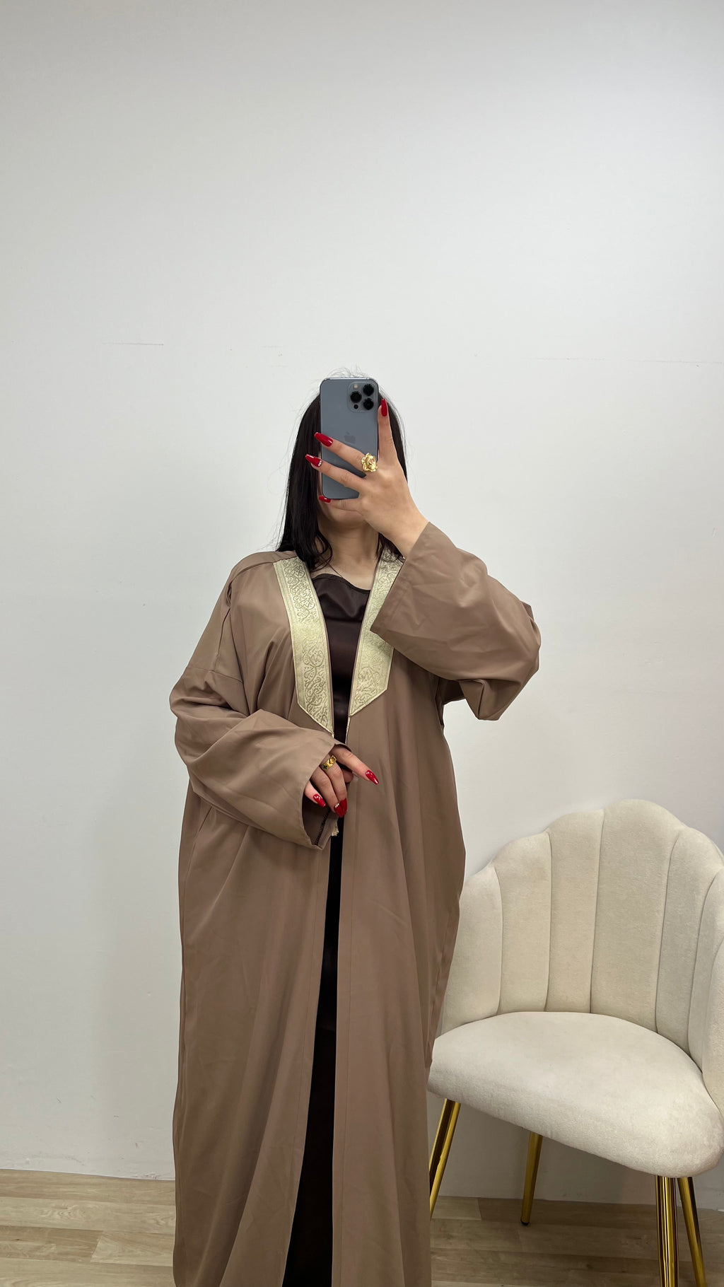 🤎 NARZIA Abaya 2PCS / Abaya + Robe Satin